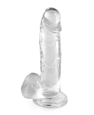 Gode jelly transparent ventouse taille L 20cm 